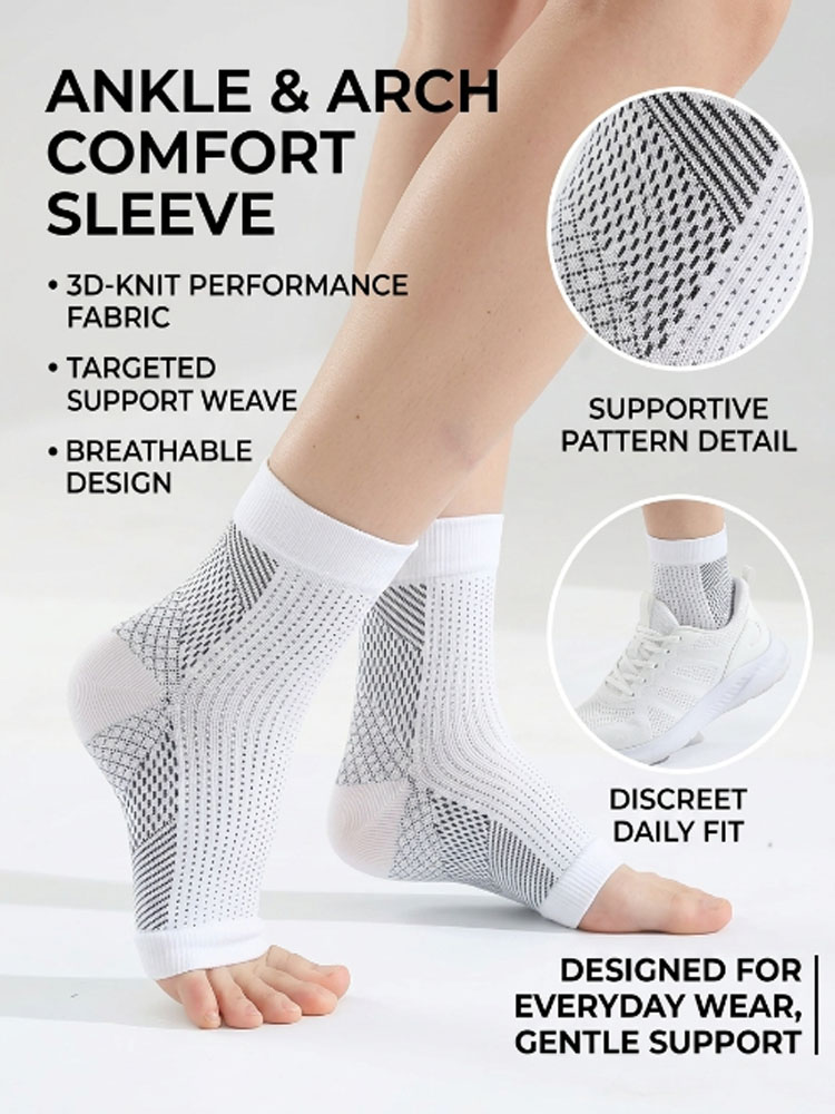 Compression Sleeve Calf - Manchons de compression élastiques blancs unis